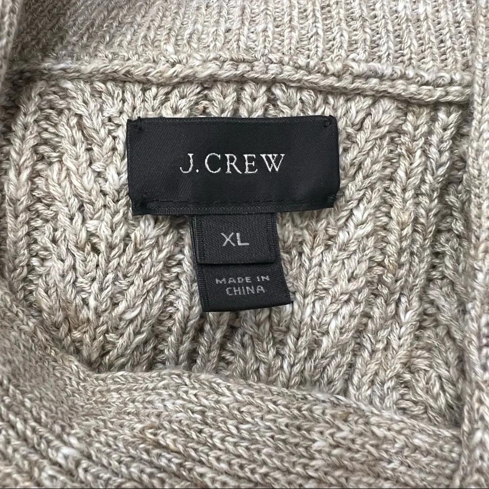 J. Crew Shawl Collared Knitted Pullover Sweater